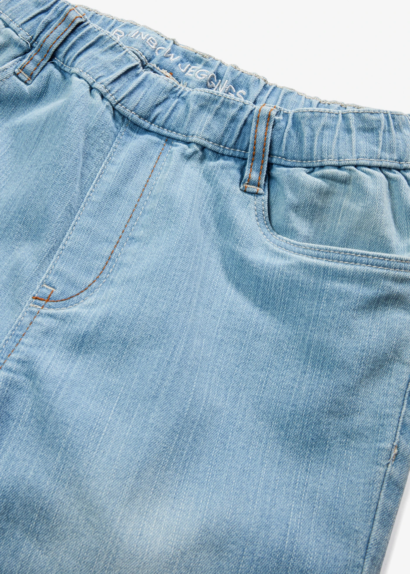 Skinny jeggings Mid Waist, pohodlná pasovka • středně modrý denim • bonprix obchod