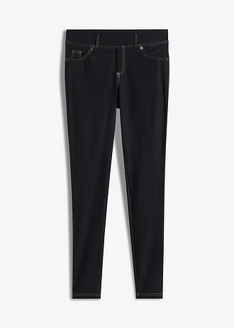Legginsy o wyglądzie dżinsów • czarny kamienny • sklep bonprix