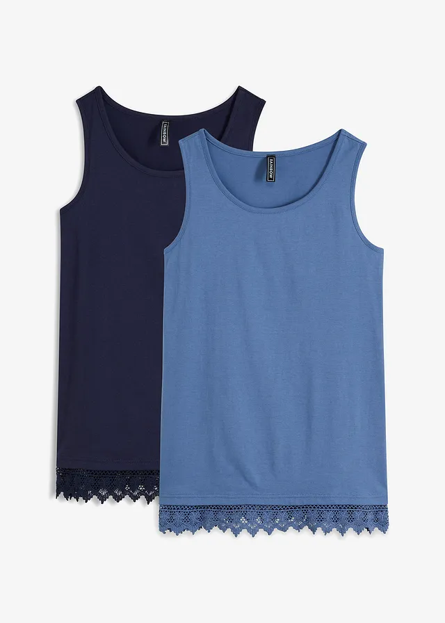 Top met kant (set van 2)