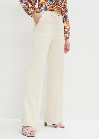Pantalon de tailleur, jambe évasée • beige galet • Boutique bonprix