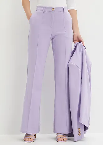Pantalon de tailleur, jambe évasée • lavande • Boutique bonprix