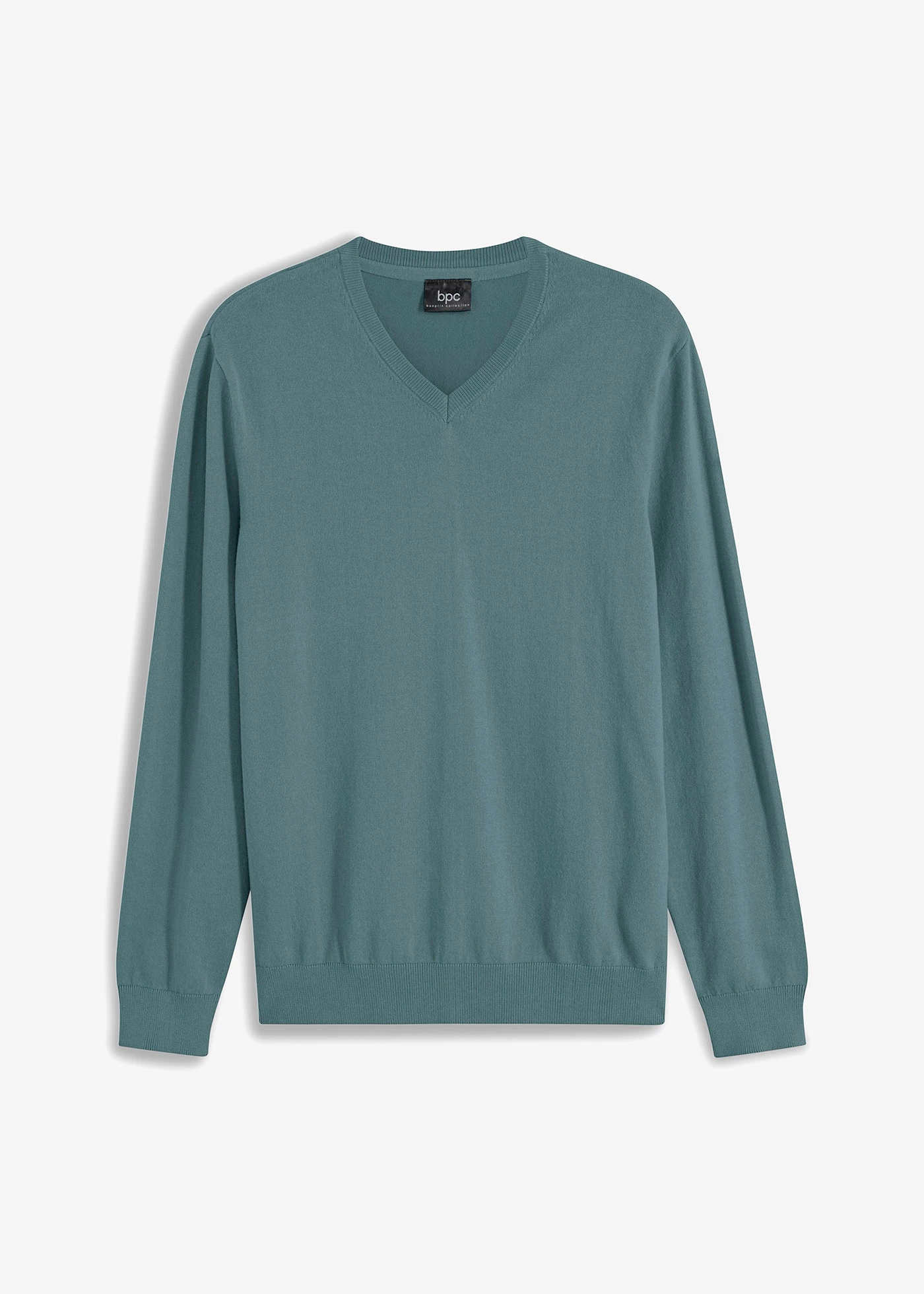 Pull doux en fine maille • gris vert • Boutique bonprix