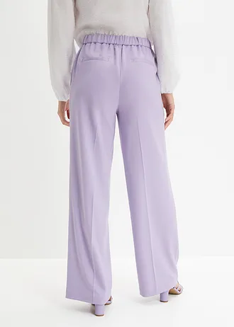 Pantalon à pinces et taille élastiquée • lavande • Boutique bonprix
