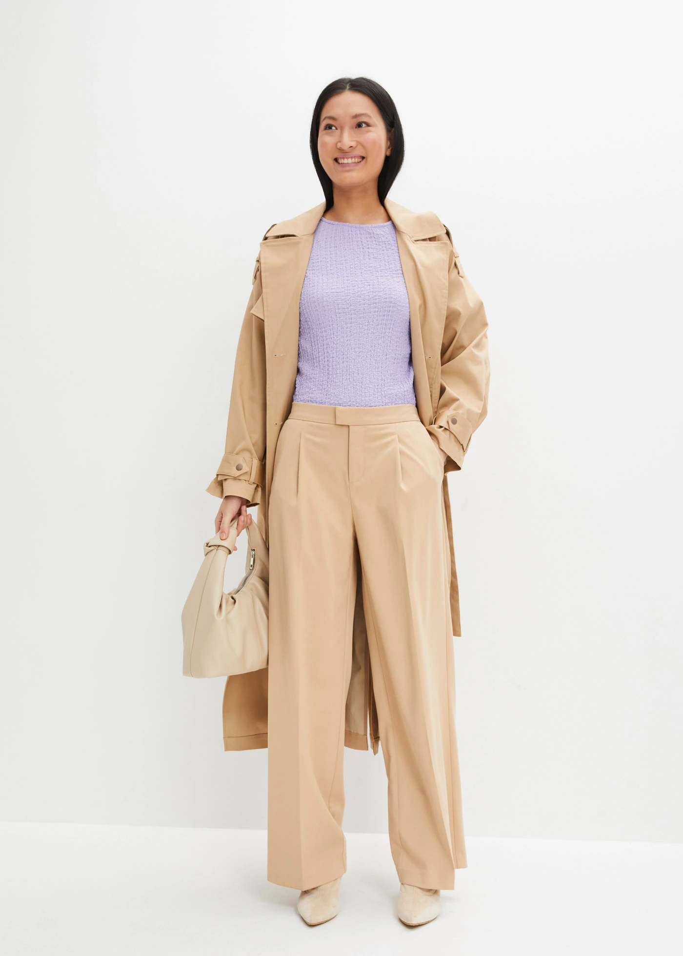 Bandplooibroek met comfortband • latte macchiato • bonprix online shop