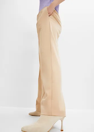 Bandplooibroek met comfortband • latte macchiato • bonprix online shop