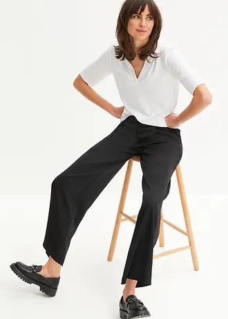 Pantalon palazzo avec polyester recyclé • noir • Boutique bonprix