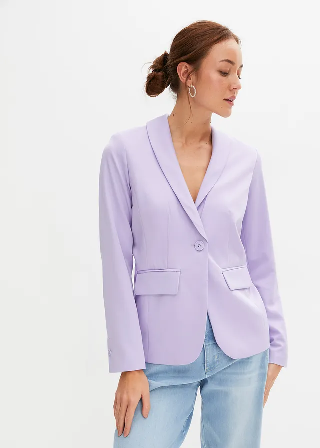 Blazer avec bouton, Couleur: lavande