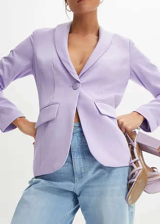 Blazer met een knoop • lichtviolet • bonprix online shop