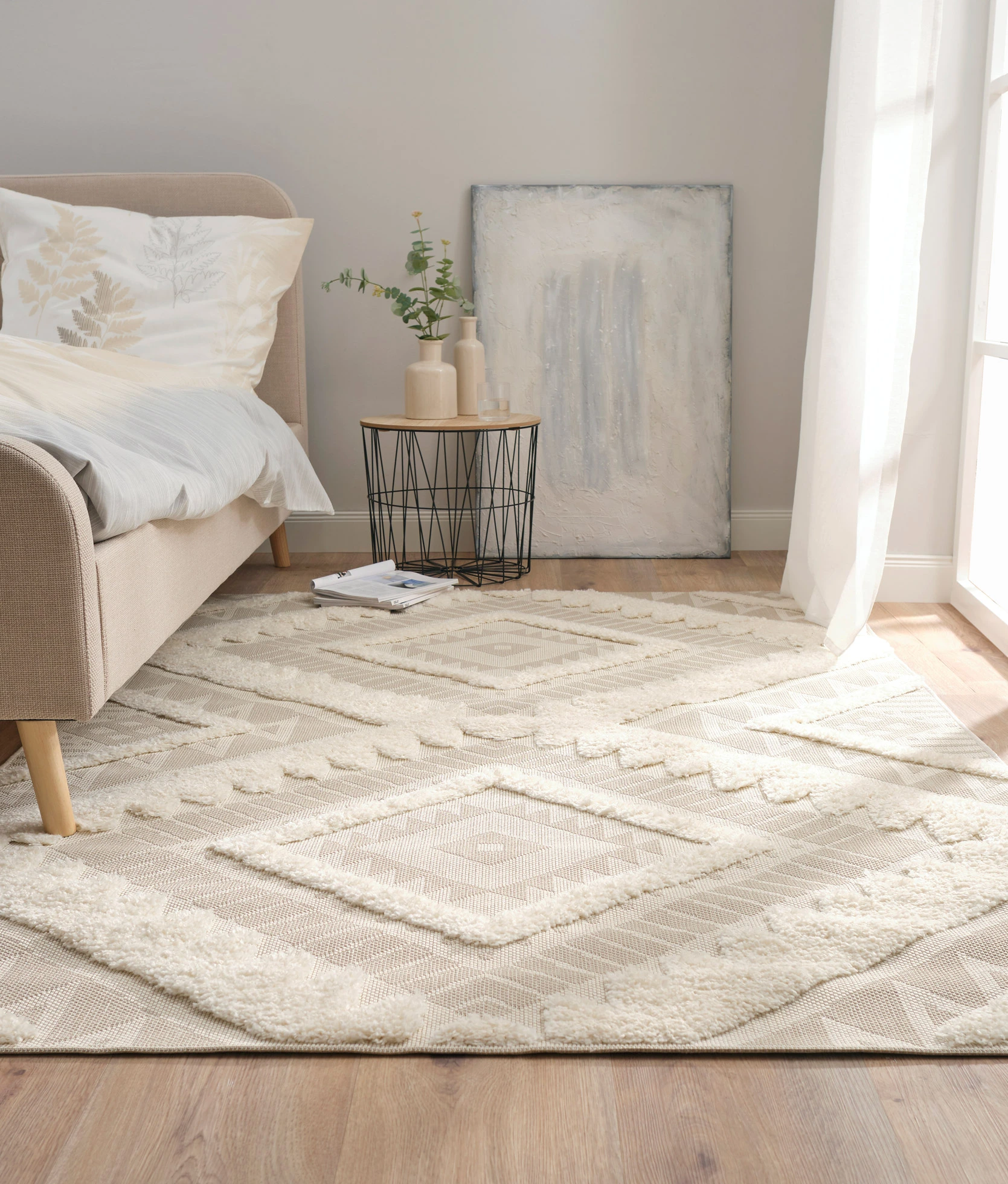 Gordijn van lichte voile (2 stuks) • crème • bonprix online shop