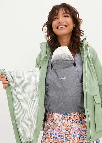 Těhotenská a nosicí bunda na přechodné období • mechově zeleno-bílá • bonprix obchod