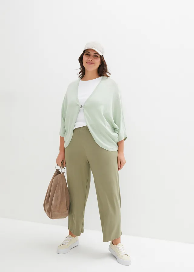 Gilet en fine maille 100% coton, Couleur: roseau clair