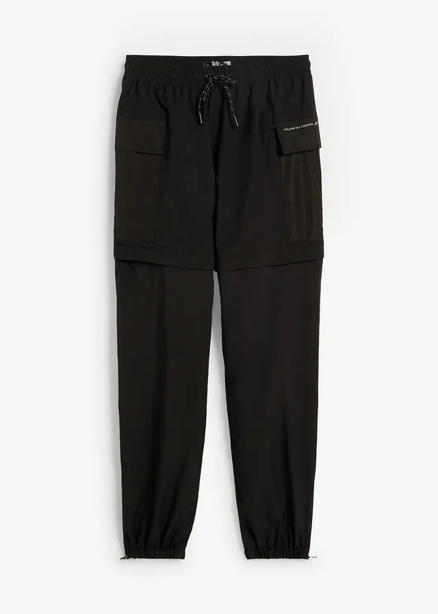 Pantaloni barrel impermeabili, cu craci separabili