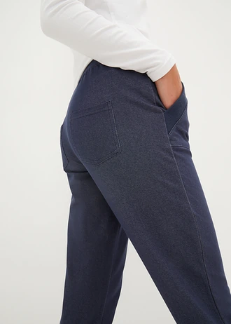 Sweatpants in denim look • donkerblauw • bonprix online shop