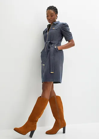 Spijkerjurk met ritssluiting • donkerblauw denim • bonprix online shop