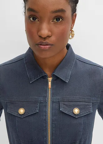 Spijkerjurk met ritssluiting • donkerblauw denim • bonprix online shop