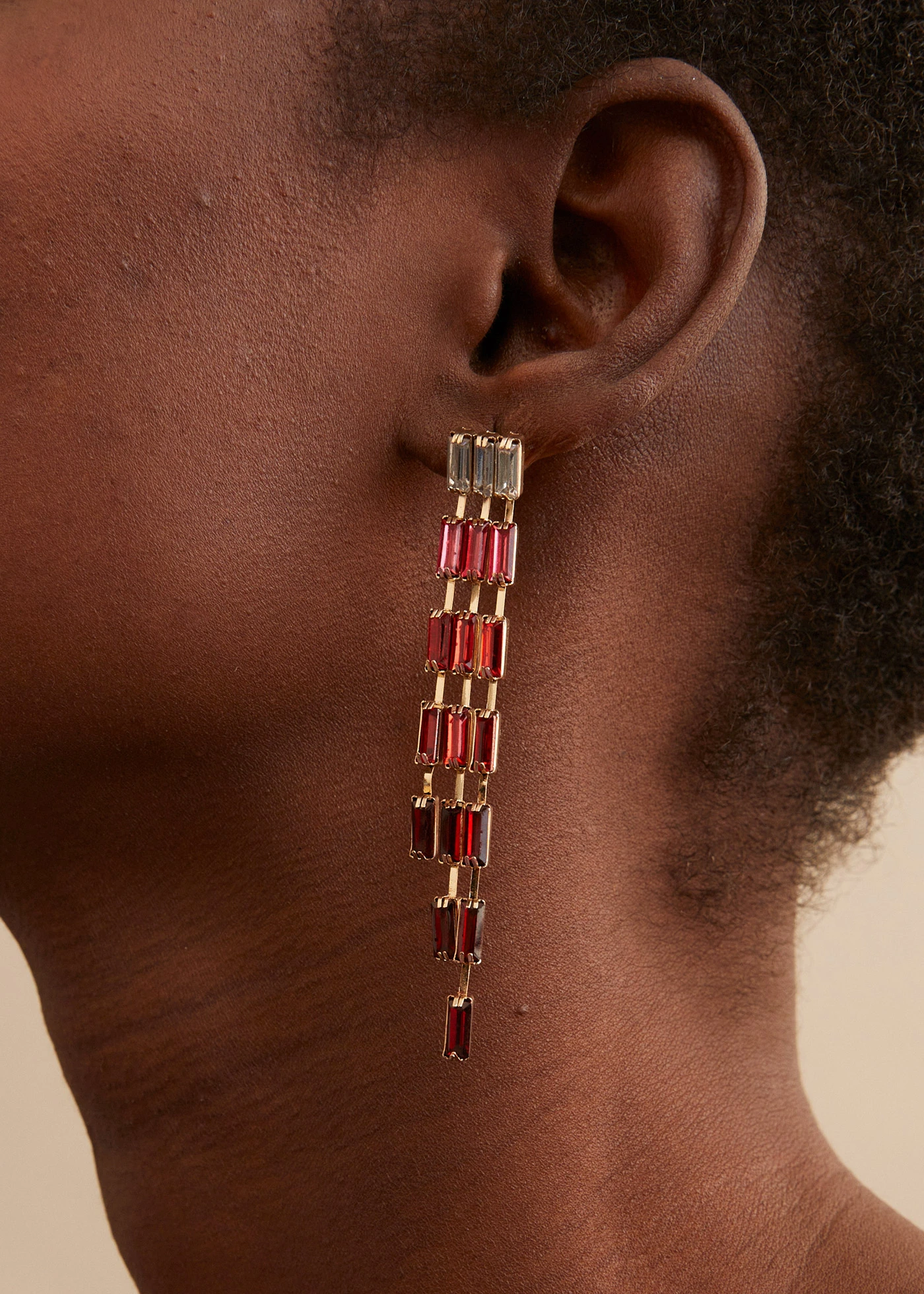 Náušnice • zlaté tóny-červeno-tmavě červená • bonprix obchod