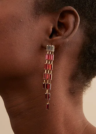 Náušnice • zlaté tóny-červeno-tmavě červená • bonprix obchod