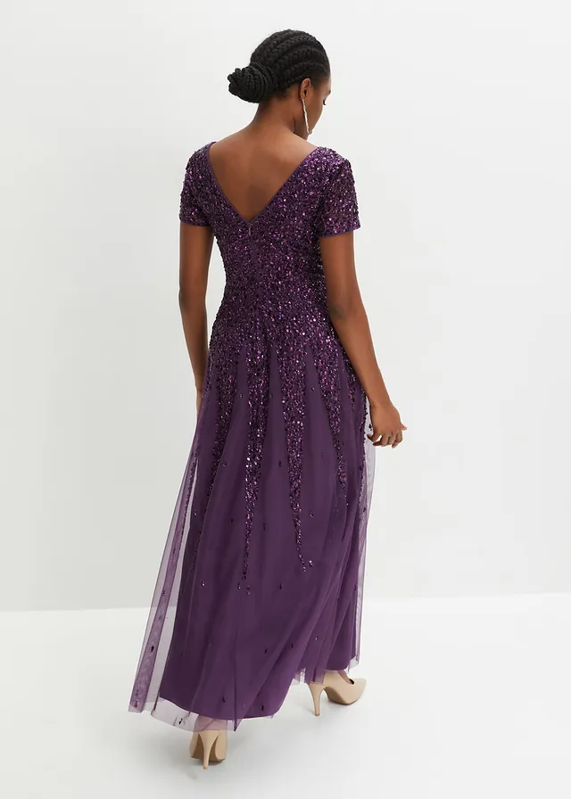 Robe à sequins, Couleur: violet foncé