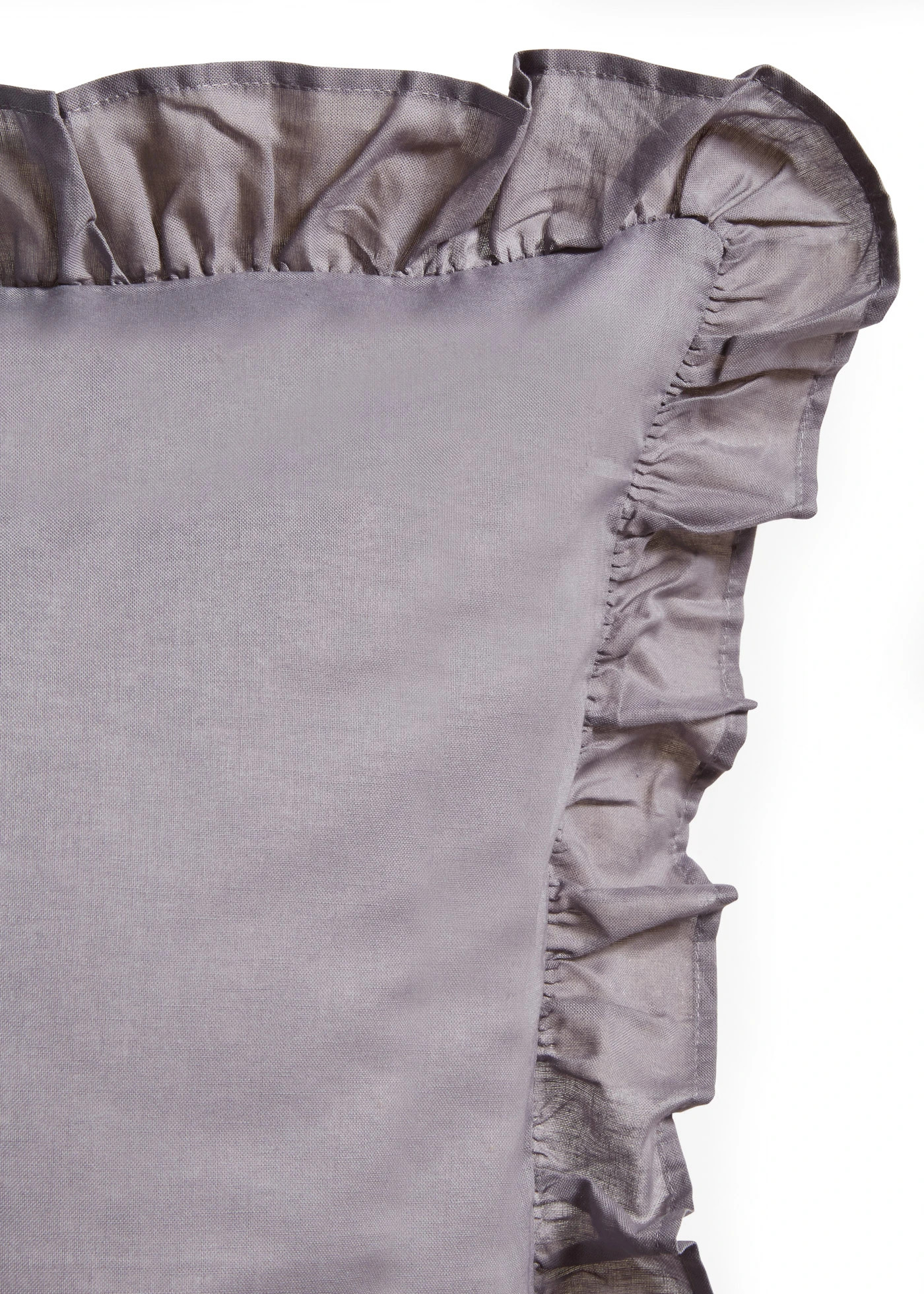 Parure de lit en linon avec volants • gris • Boutique bonprix