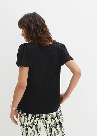 Shirt met knoopsluiting, Kleur: zwart