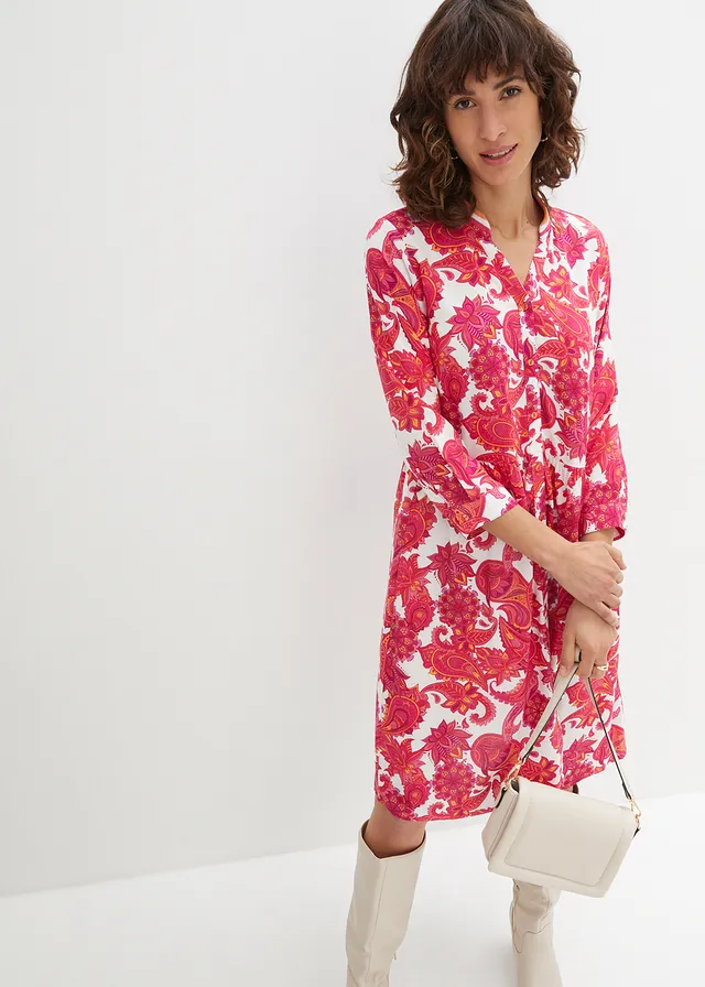 Robe-chemise en viscose fluide • pink lady • product-page.page-title-suffix