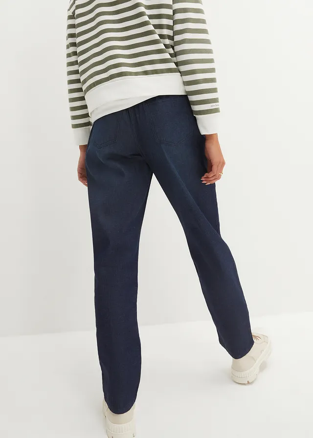 Lot de 2 jeans droits taille haute et élastiquée • denim bleu clair+denim bleu foncé used • product-page.page-title-suffix