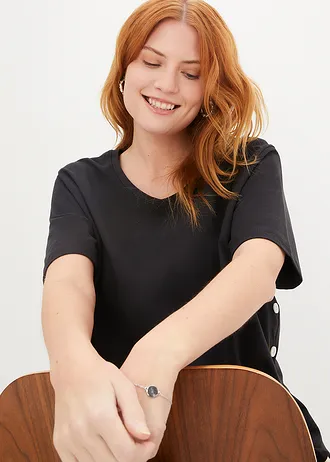 Široké tričko z organické bavlny • černá • bonprix obchod