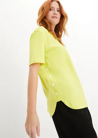 Tricou lejer din bumbac organic • verde-limetă • magazin bonprix