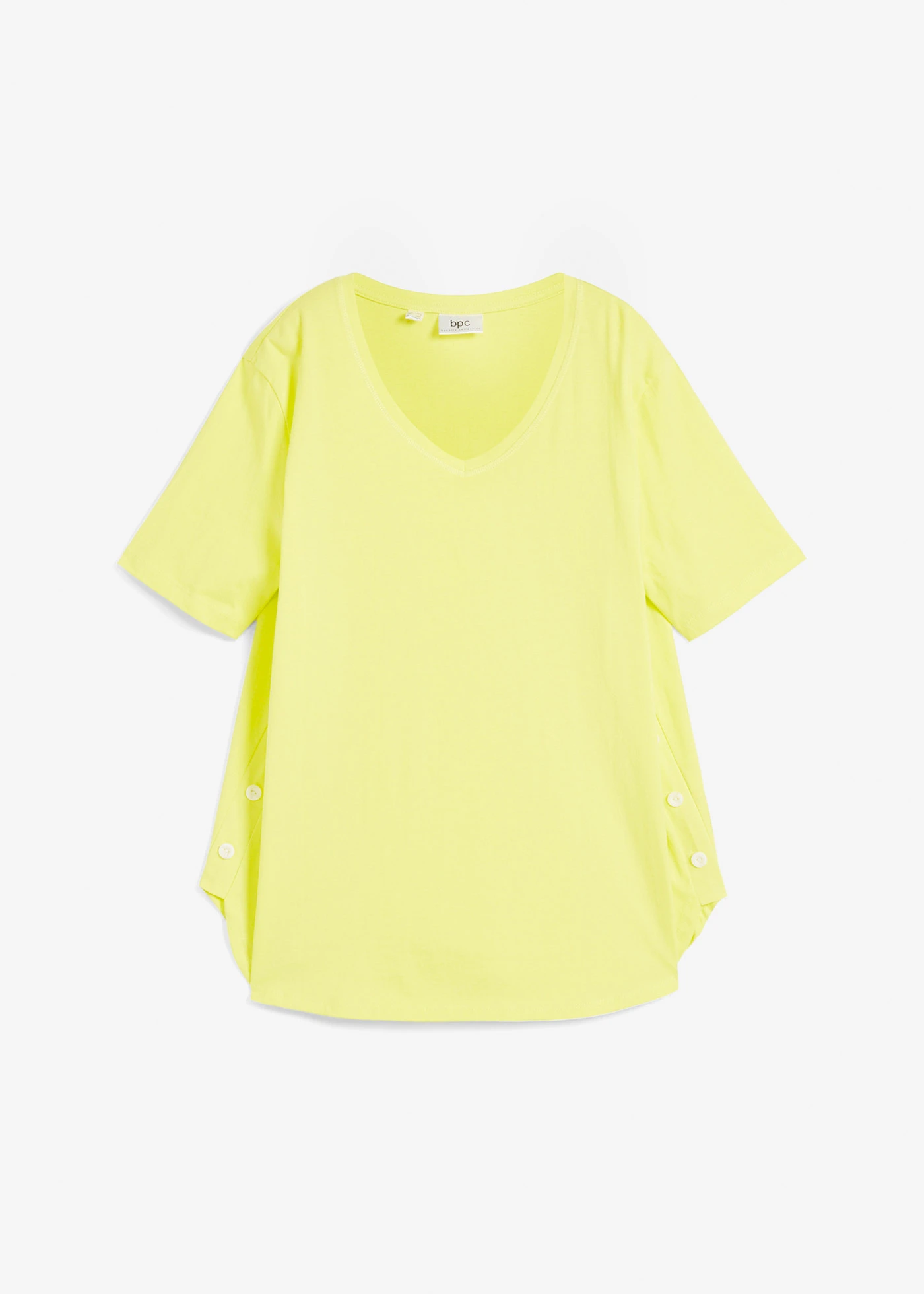 Wijd T-shirt van biologisch katoen • limoengroen • bonprix online shop