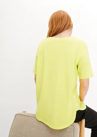 T-shirt ample en coton, Couleur: vert citron