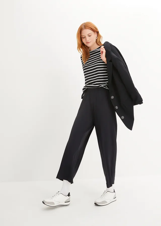 Lot de 2 pantalons 7/8 en jersey à taille haute • noir/noir • product-page.page-title-suffix