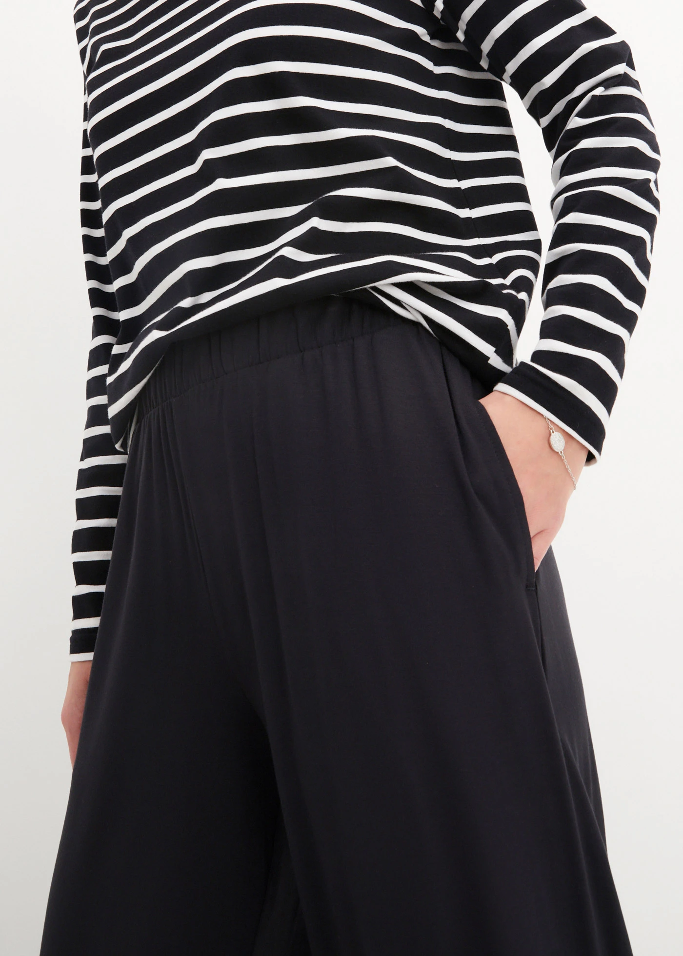 7/8 kalhoty, High Waist (2 ks v balení) • černá + černá • bonprix obchod