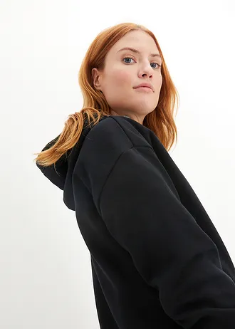 Oversize mikina s kapucí • černá • bonprix obchod