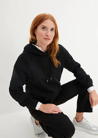 Mikina s kapucňou, oversize • čierna • obchod bonprix