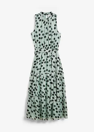 Robe en mousseline avec fil brillant • vert pin-noir imprimé • Boutique bonprix