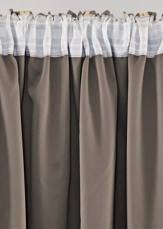 Verduisterend gordijn met glanzende print (1 stuk) • taupe-goudkleur • product-page.page-title-suffix