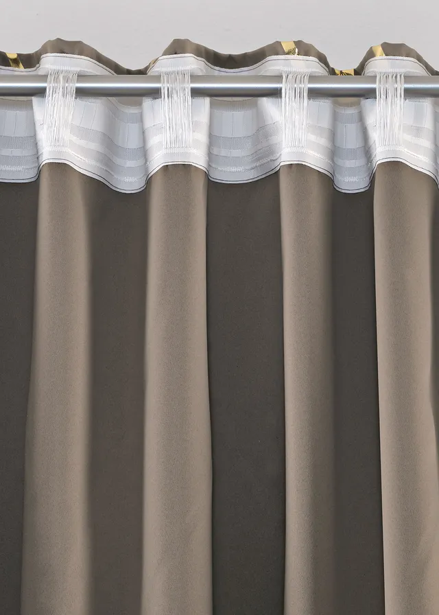Rideau obscurcissant à imprimé brillant (1 pce) • taupe/doré • product-page.page-title-suffix