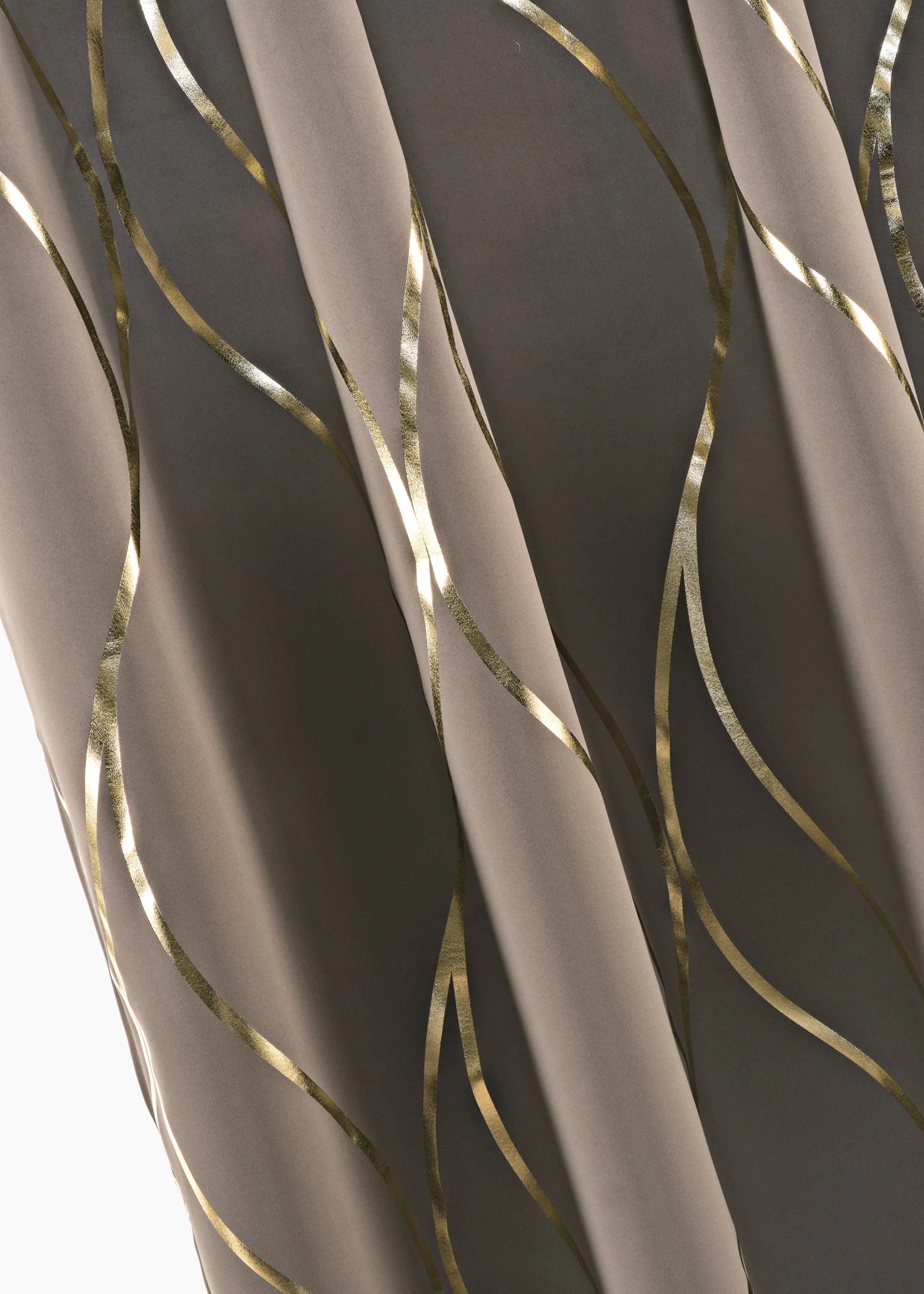 Draperie opacă suprafața lucios (1 buc.) • gri-bej/auriu • magazin bonprix