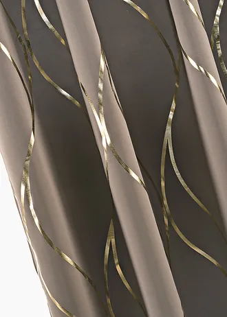 Draperie opacă suprafața lucios (1 buc.) • gri-bej/auriu • magazin bonprix