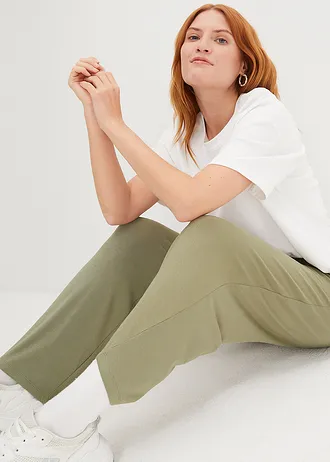 7/8 kalhoty, High Waist (2 ks v balení) • tmavě modrá /olivová • bonprix obchod