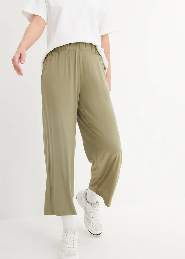 7/8 instapbroek high waist (set van 2), Kleur: donkerblauw-olijfgroen