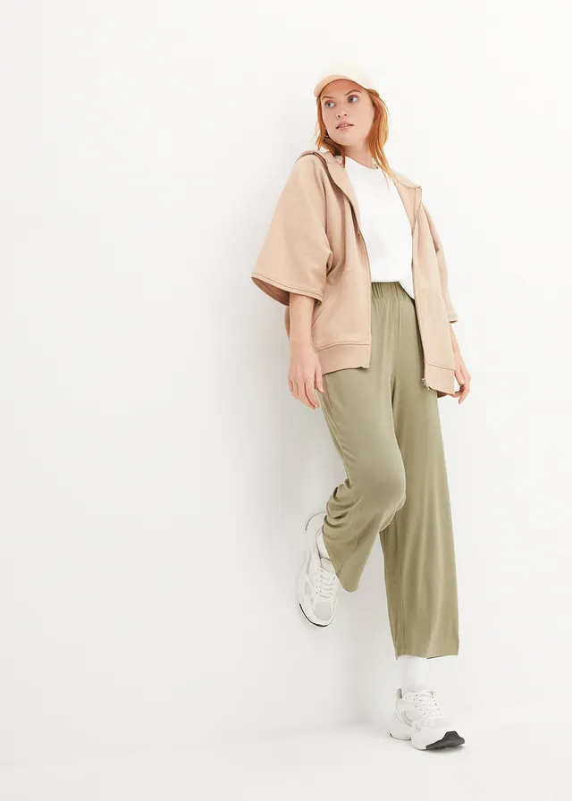 7/8 instapbroek high waist (set van 2), Kleur: donkerblauw-olijfgroen