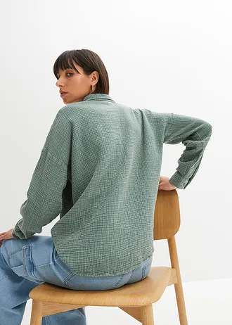 Muszlin blúz • rózsaszín, használt hatású • bonprix áruház