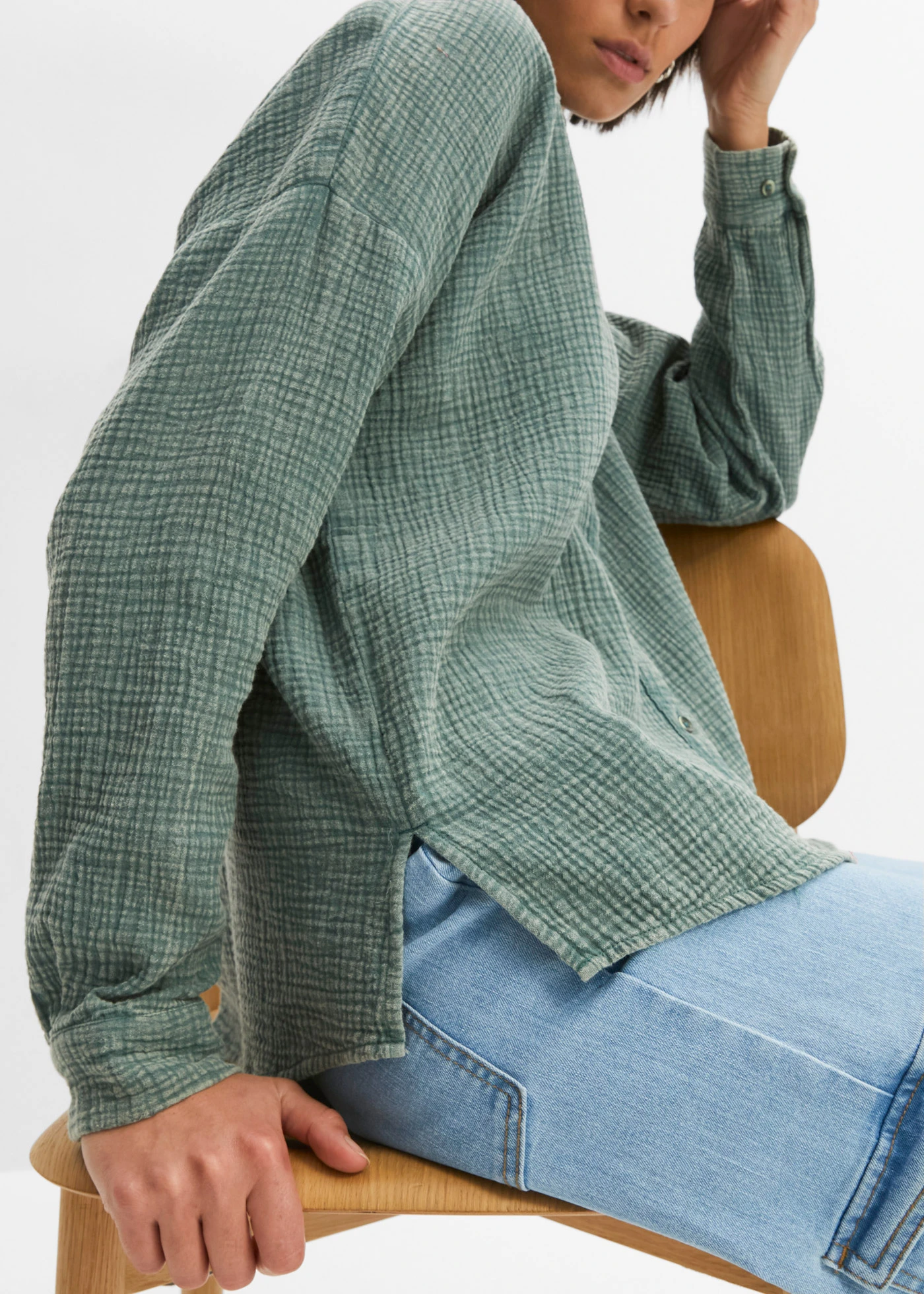 Muszlin  blúz • rózsaszín, használt hatású • bonprix áruház