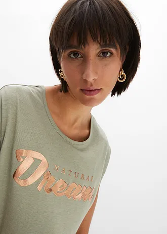 Dlouhé triko z viskózové směsi • mořské řasy s potiskem • bonprix obchod