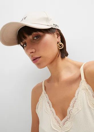 Geribde top van een zachte viscosemix (set van 2) • kiezelgrijs-zwart • bonprix online shop