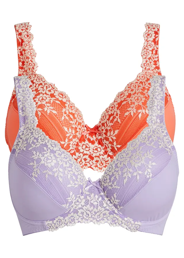 Sutien cu armătură cu dantelă fină (set/2 buc.)