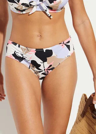 Bikini minimiseur à armatures (ens. 2 pces) • blanc-noir-parme floral • Boutique bonprix