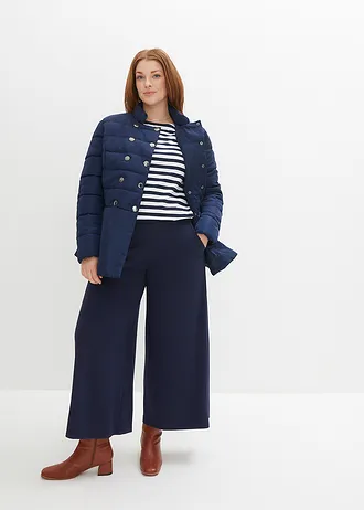 Culotte in een viscosemix, Kleur: donkerblauw