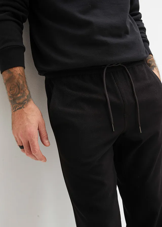 Chino extensible à taille élastiquée, droit et ample • noir • product-page.page-title-suffix